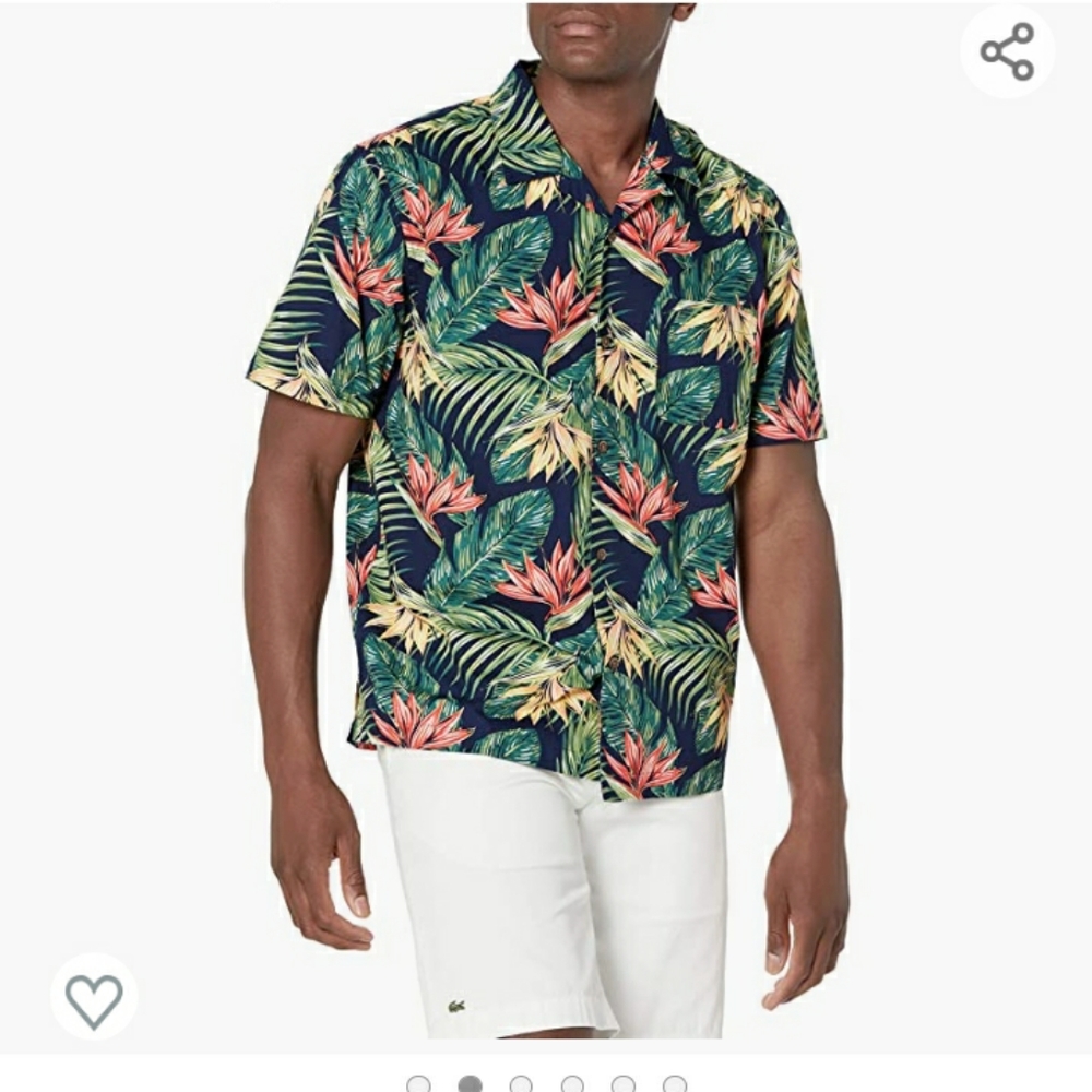 28 Palms Men's Relaxed-fit 100% Cotton Tropical Vacation Shirt